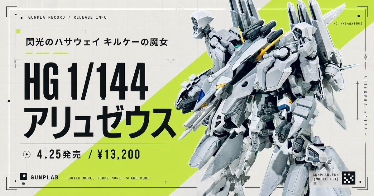 HG 1/144 アリュゼウス 4月25日発売 ─ 「閃光のハサウェイ キルケーの魔女」レーン・エイムの急造試験機
